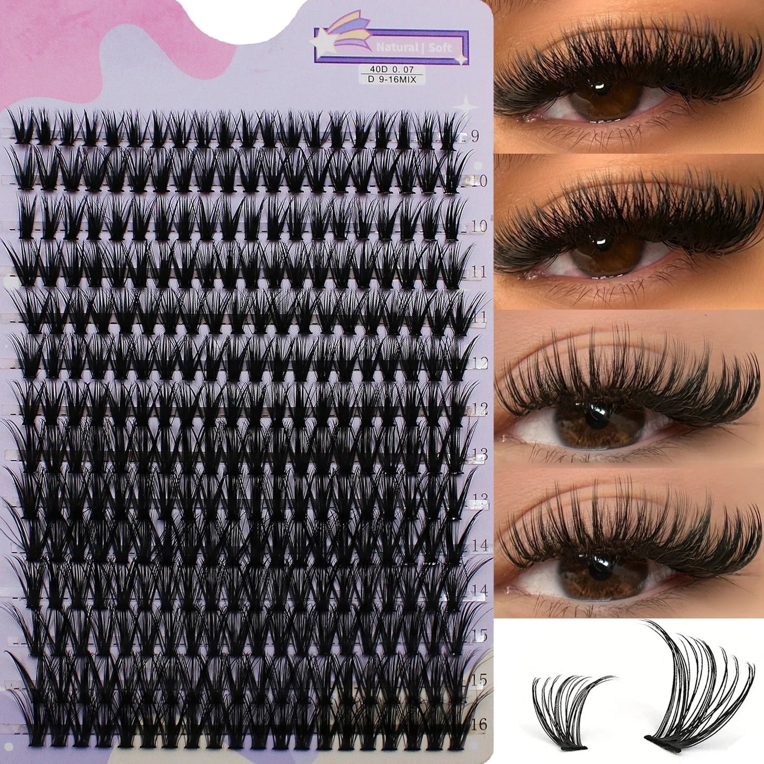 Luxury cluster lashes