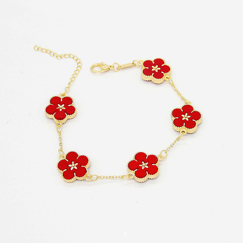 Double Sided Multi-flowers Plum Blossom Bracelet