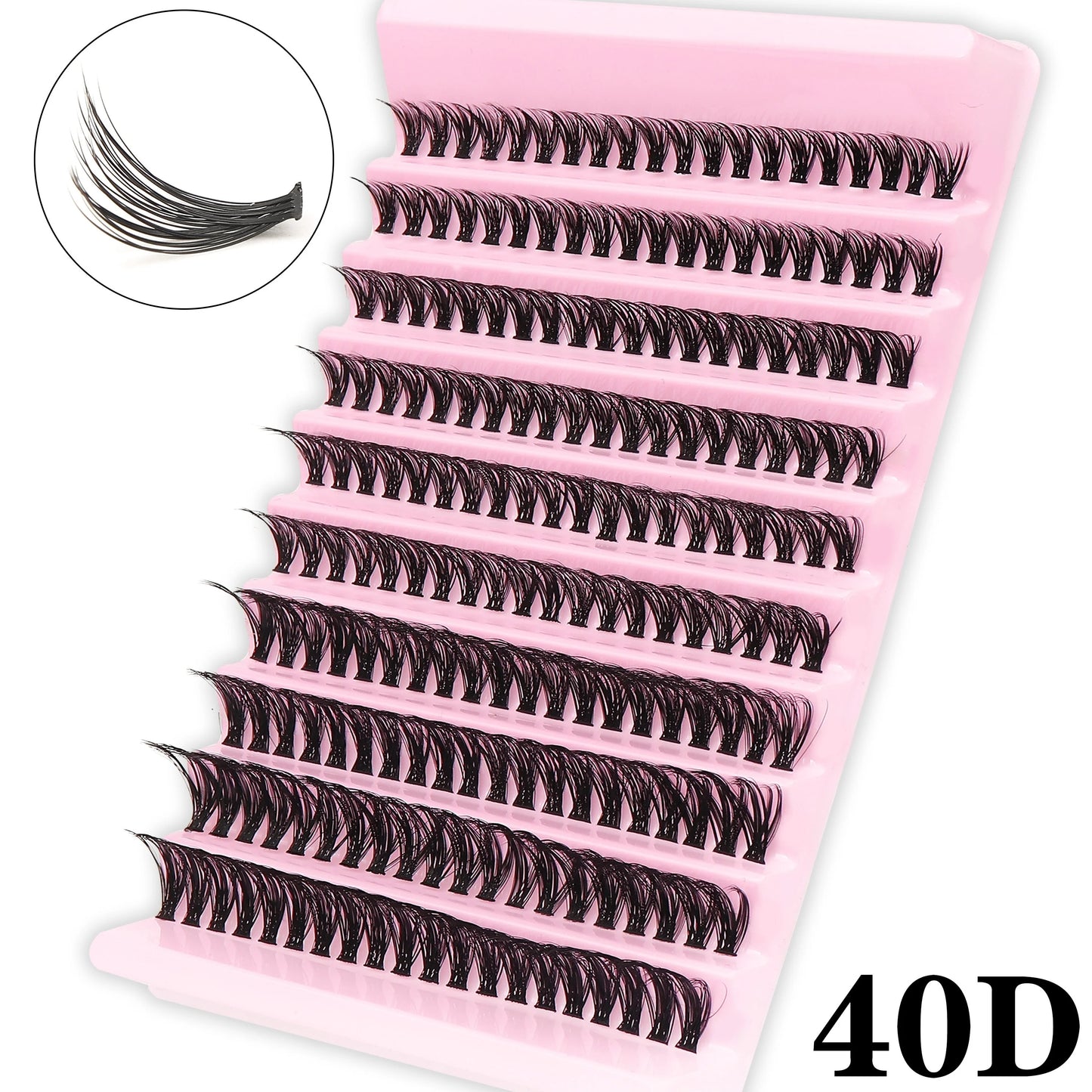 30d/40d/80d Fake Eyelashes 200 Clusters 0.05mmD Curl 8-16mm Mixed Natural Eyelash Extension 3D Russian Volume Personal Eyelash