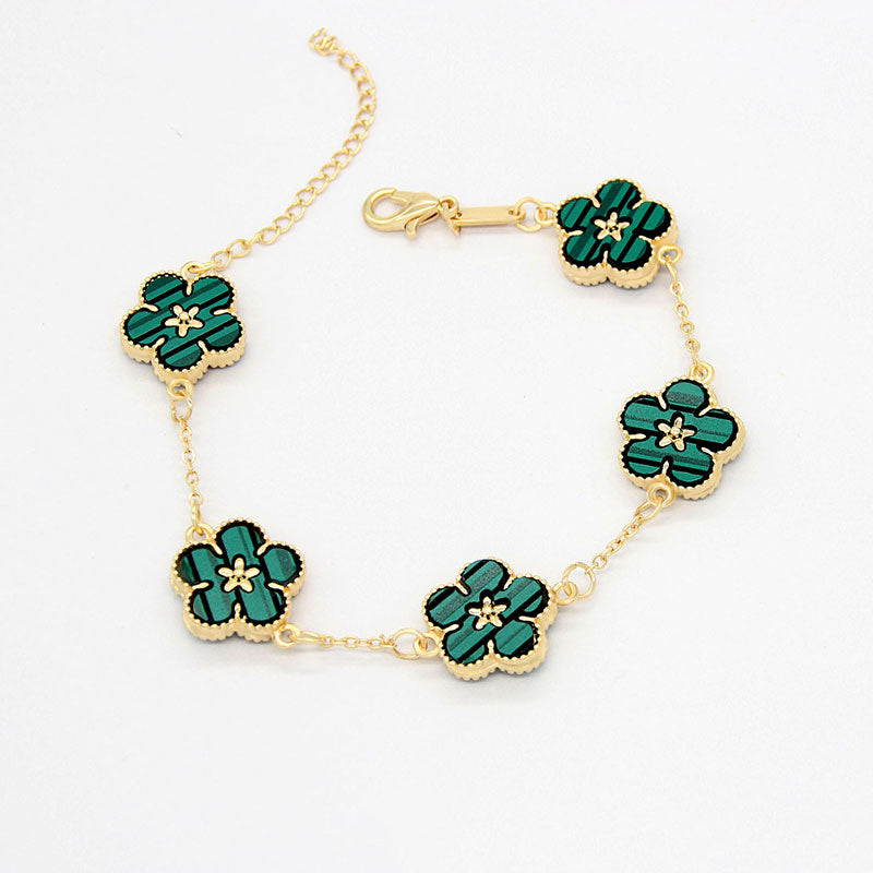 Double Sided Multi-flowers Plum Blossom Bracelet