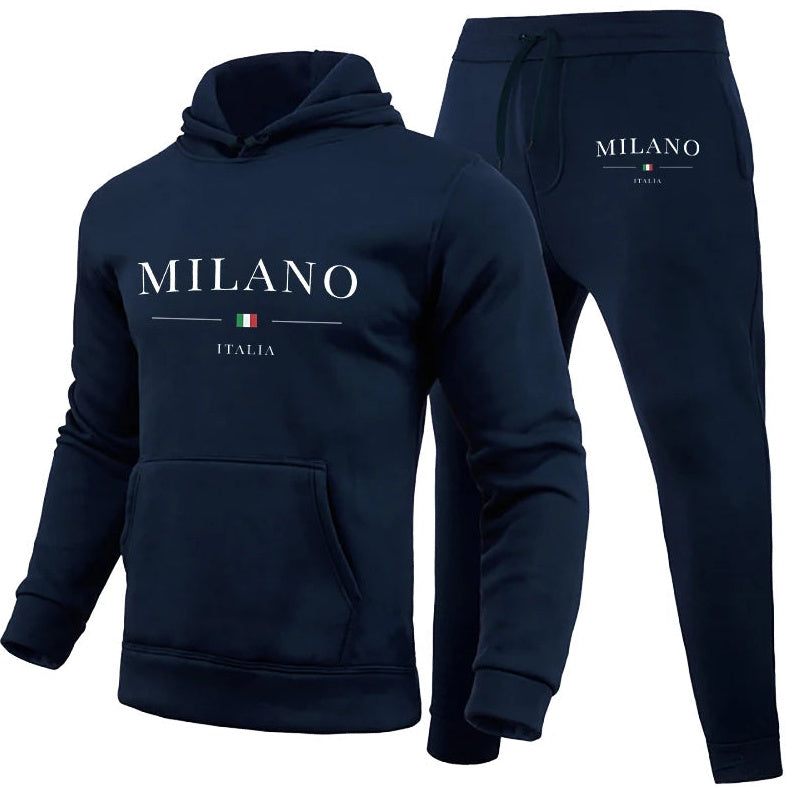 Men's Hoodie Suit Milan Printed Sweatshirt