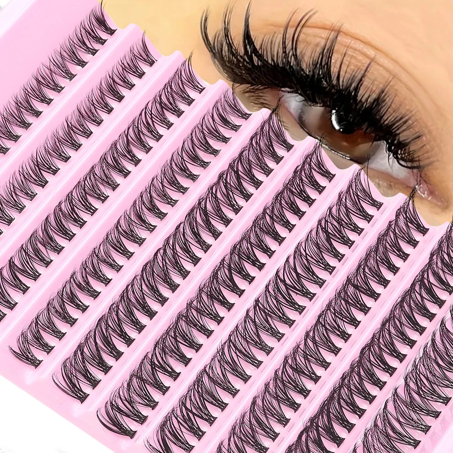 30d/40d/80d Fake Eyelashes 200 Clusters 0.05mmD Curl 8-16mm Mixed Natural Eyelash Extension 3D Russian Volume Personal Eyelash