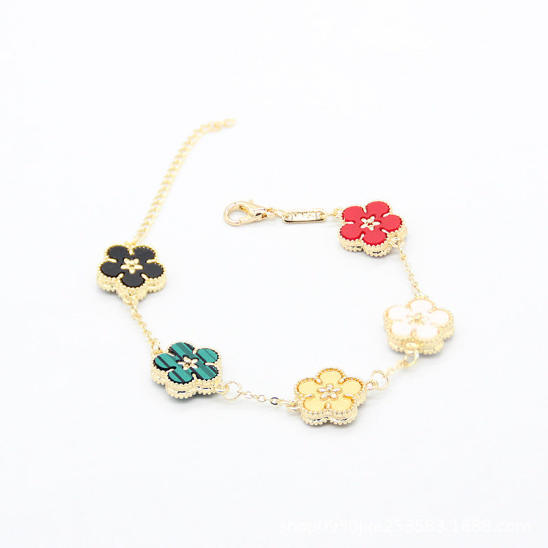 Double Sided Multi-flowers Plum Blossom Bracelet